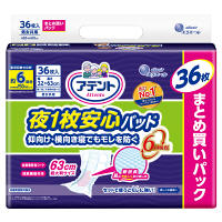 【アウトレット】大王製紙 アテント夜一枚安心パッドモレを防ぐ6回吸収 1パック(36枚入)