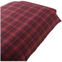 オーガニックコットンフランネル掛ふとんカバー・S　赤チェック　38391203　無印良品