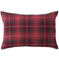 オーガニックコットンフランネルまくらカバー　赤チェック　43X63　38391296　無印良品