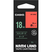 カシオ CASIO ネームランド テープ スタンダード 幅12mm 赤ラベル 