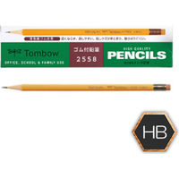 【新品】（まとめ） トンボ鉛筆 ゴム付鉛筆 事務用 2558-HB 12本入 【×5セット】