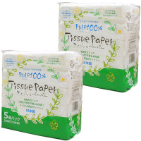 ティッシュペーパー　ソフトパック　150組（5個入）　1セット（2パック）　シンプルスタイルティッシュ　白　イデシギョー