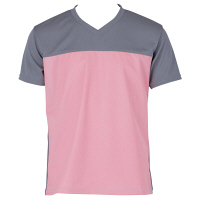 入浴介助用介護ユニフォーム　入浴介護Tシャツ　403340　ピンク　M　1枚　フットマーク　（取寄品）