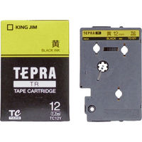 テプラ TEPRA TRテープ　カートリッジ 幅12mm 黄ラベル(黒文字) TC12Y 1個 キングジム