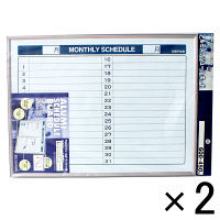 【アウトレット】アイリスオーヤマ スケジュールボード 月予定表 600×450mm 1セット（2枚：1枚×2） AYB-46