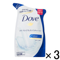 【アウトレット】ユニリーバ　ダヴボディウォッシュ　プレミアムモイスチャーケア　やわらかなフローラルの香り　詰替用　1セット（3個：380g×3）　ユニリーバ