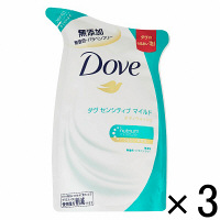 【アウトレット】ダヴ　ボディウォッシュ　センシティブマイルド　詰め替え　1セット（3個：380g×3）　ユニリーバ