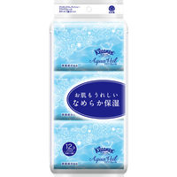 ポケットティッシュ 保湿 12パック入 クリネックスティシュー アクアヴェールポケット 日本製紙クレシア
