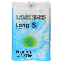 トイレットペーパー 6ロール入 再生紙 シングル 120m LOVERIVER（ラブリバー） 1パック（6ロール入） イデシギョー