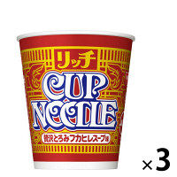 【アウトレット】日清食品 カップヌードルリッチ 贅沢とろみフカヒレスープ味　1セット（3食）