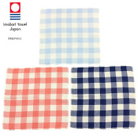 今治　ギンガムシンプル　ミニタオル　3枚セット（ブルー・ピンク・ネイビー）　約25×25ｃｍ　丸眞