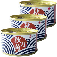 【LOHACO限定】三陸水揚げ　無添加　さんま醤油煮　柚子皮入り　175g　1セット（3缶入）　ミヤカン オリジナル