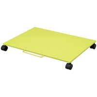 リヒトラブ 机下台 幅460mm スライド式（キャスター付き） 黄緑 A7370-6