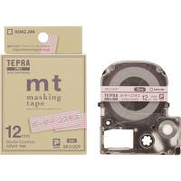 【アウトレット】キングジム　テプラ　PROテープ　「mt」マスキングテープ　12mm　ボーダー・コスモスラベル（灰文字）　1個　SPJ12CP