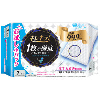 【お試し品】大王製紙　エリエール　キレキラ！1枚で徹底トイレおそうじシート詰替用　1個（7枚入）