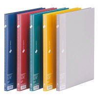 【アウトレット】プラス スーパーエコノミークリアファイル A4タテ 40ポケット 5色ミックス 1袋（5冊入）