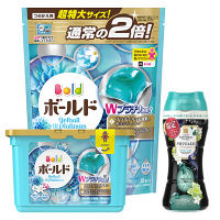 【数量限定】ボールドジェルボール　Wプラチナ　プラチナホワイトリーフの香り　本体＋詰め替え特大＋アロマジュエル　エメラルドブリーズセット　洗濯洗剤　P＆G