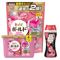 【数量限定】ボールドジェルボール　Wプラチナ　プラチナブロッサム＆ピオニーの香り　本体＋詰め替え特大＋アロマジュエル　ルビーフローラルセット　洗濯洗剤　P&G