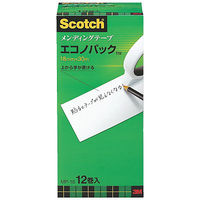 スコッチ メンディングテープ 大巻 3インチ 巻芯経76mm 詰替用 大容量 幅18mm×長さ30m 1箱(12巻入) スリーエム MP-18