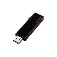 エレコム ストラップホール付スライド式USBメモリー 8GB USB3.0 ブラック MF-KCU308GBK