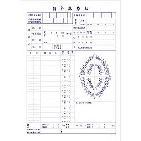 【アウトレット】B5歯科診療録 1号紙 青刷 CCH137 1袋（100枚入） イムラ封筒