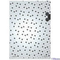 【アウトレット】キングジム　ディズニー　クリアーホルダー（ミッキー）　グレー　1パック（10枚入）