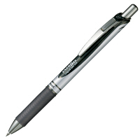 ぺんてる ボールペン ゲルインク ノック式 ENERGEL（エナージェル） 0.7mm 黒 BL77-A 1セット（5本入り）（直送品）