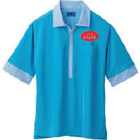 WSP（ダブルエスピー） ポロシャツ（ワッペン付：67201） ブルー 65211