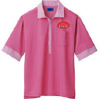 WSP（ダブルエスピー） 大きいサイズ ポロシャツ（ワッペン付：67201） ピンク LL 65216（直送品）