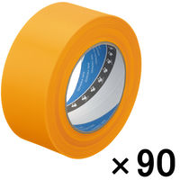 【養生テープ】 寺岡製作所 P-カットテープ No.4140 塗装養生用 黄 幅50mm×長さ50m 1セット（90巻入）