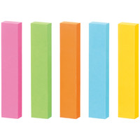 【強粘着】アスクル 強粘着ふせん 75×14mm ビビッドカラー 10冊 オリジナル