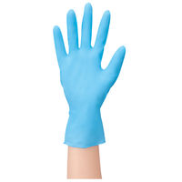 帝人フロンティア　「現場のチカラ」　使いきりニトリル手袋　薄手　粉なし　ブルー　M　1箱（100枚入）