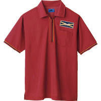 WSP（ダブルエスピー） ユニセックス ポロシャツ（ワッペン付：67210） レッド L 65203（直送品）