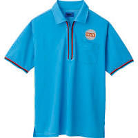 WSP（ダブルエスピー） ユニセックス ポロシャツ（ワッペン付：67199) ブルー 65201