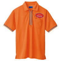 WSP（ダブルエスピー） ユニセックス 小さいサイズ ポロシャツ（ワッペン付：67201） オレンジ SS 65204（直送品）