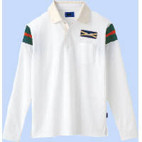 WSP（ダブルエスピー） ユニセックス 小さいサイズ 長袖ポロシャツ（ワッペン付：67210） ホワイト SS 65168（直送品）