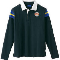 WSP（ダブルエスピー） ユニセックス 小さいサイズ 長袖ポロシャツ（ワッペン付：67199） ブラック SS 65160（直送品）