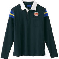 WSP（ダブルエスピー） ユニセックス 大きいサイズ 長袖ポロシャツ（ワッペン付：67199） ブラック LL 65160（直送品）