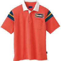 WSP（ダブルエスピー） ユニセックス 小さいサイズ 半袖ポロシャツ（ワッペン付：67210） オレンジ SS 65157（直送品）