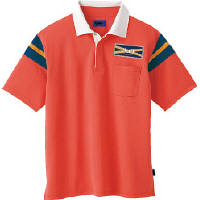 WSP（ダブルエスピー） ユニセックス 半袖ポロシャツ（ワッペン付：67210) オレンジ 65157