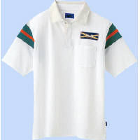 WSP（ダブルエスピー） ユニセックス 半袖ポロシャツ（ワッペン付：67210) ホワイト 65158