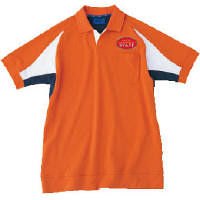 WSP（ダブルエスピー） ユニセックス 小さいサイズ ポロシャツ（ワッペン付：67201） オレンジ SS 65054（直送品）