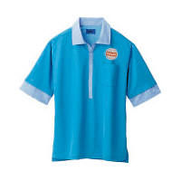 WSP（ダブルエスピー） ポロシャツ（ワッペン付：67199) ブルー 65211