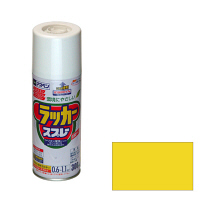 【ラッカー スプレー】 アサヒペン アスペン ラッカースプレー 黄色 as01 300ml 1セット（6本：1本×6）