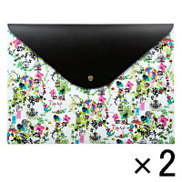 【アウトレット】ラドンナ　リトルツインスター　ドキュメントファイル　A4　グリーン　1セット（2冊：1冊×2）