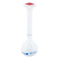 ユラボジャパン 栓付きPPメスフラスコ 50mL 672941 1個 1-1322-03（直送品）