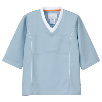 ナガイレーベン 検診衣上衣 （検査着 患者衣） 男女兼用 グレー S LK-1406（取寄品）