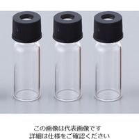 大阪ケミカル オートサンプラー用バイアル 透明バイアル+黒キャップ (セプタム付 1-1388-01 1箱(100セット)（直送品）