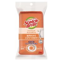 3M スコッチブライト スポンジ キッチン ハイブリッドネットスポンジ オレンジ 食器 洗い キズつけない 抗菌 1セット（1個×5）