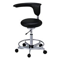 アズワン ワーキングチェアー ブラック CM117-IBK 1脚 1-6203-02（直送品）